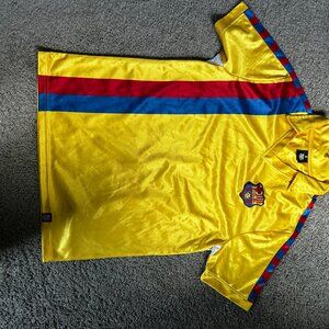 Rare VINTAGE BARCELONA SPAIN 1983/1984 FOOTBALL SHIRT JERSEY meyba SMALL